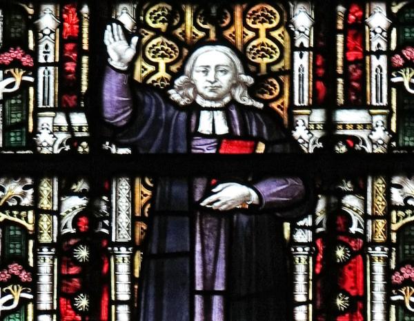 Stain glass of John Wesley in Truro Cathedral Stain glass of John Wesley in Truro Cathedral