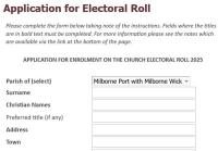 Milborne Port with Goathill Electoral Roll