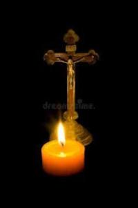 Candle and cross (click for larger image)