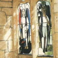 Stained glass windows, donated by a former German prisoner of war